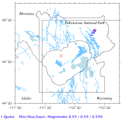 Yellowstone Quake Map