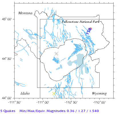 Yellowstone Quake Map