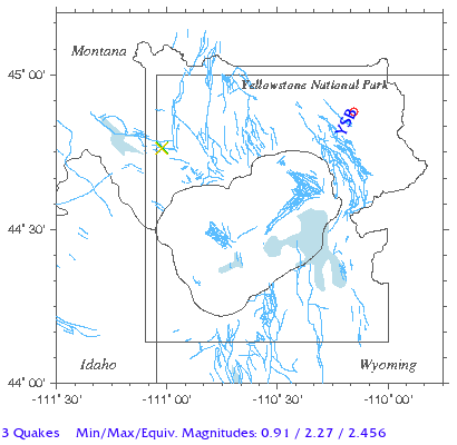 Yellowstone Quake Map