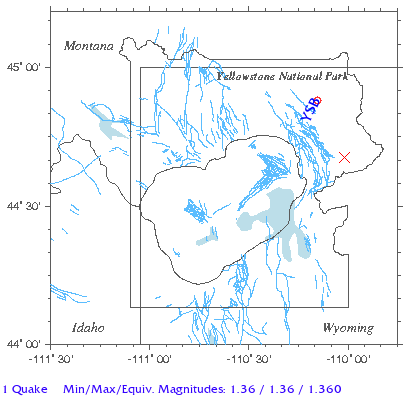 Yellowstone Quake Map