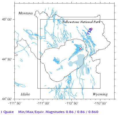 Yellowstone Quake Map