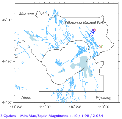 Yellowstone Quake Map