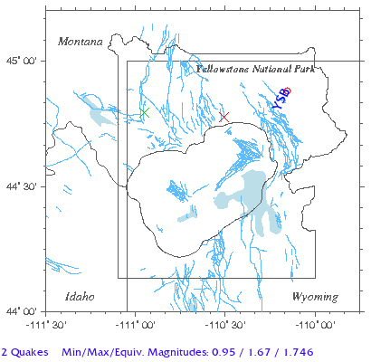 Yellowstone Quake Map