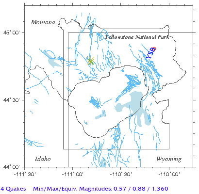 Yellowstone Quake Map