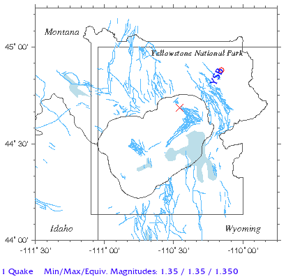 Yellowstone Quake Map