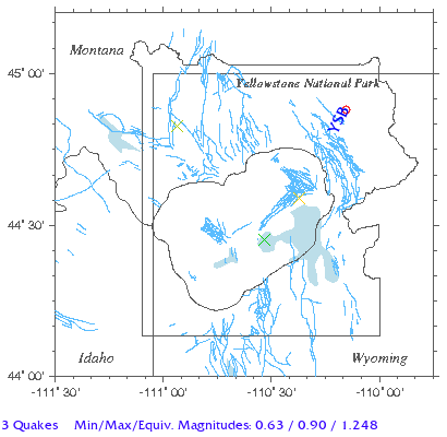 Yellowstone Quake Map