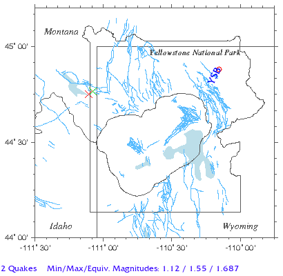 Yellowstone Quake Map