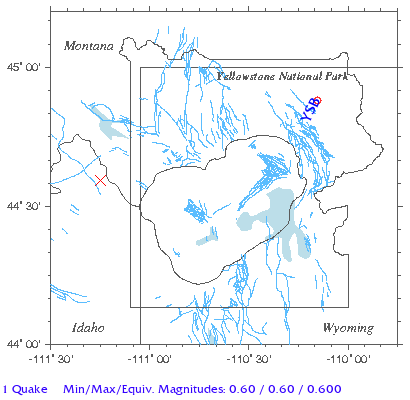 Yellowstone Quake Map