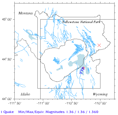 Yellowstone Quake Map