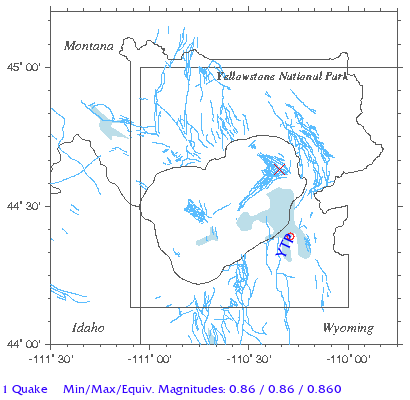 Yellowstone Quake Map