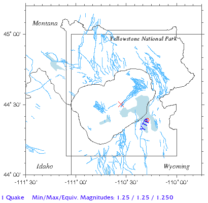 Yellowstone Quake Map