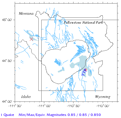 Yellowstone Quake Map