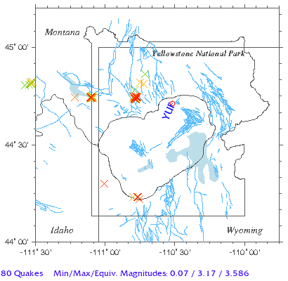 Yellowstone Quake Map