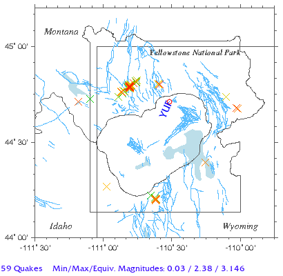 Yellowstone Quake Map