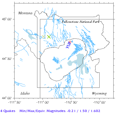 Yellowstone Quake Map