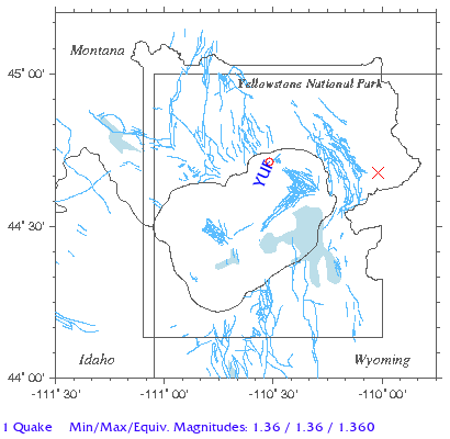 Yellowstone Quake Map