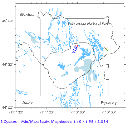 Yellowstone Quake Map