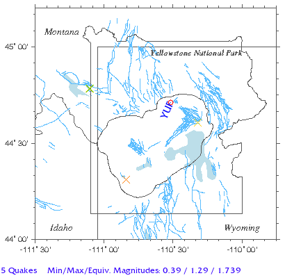 Yellowstone Quake Map