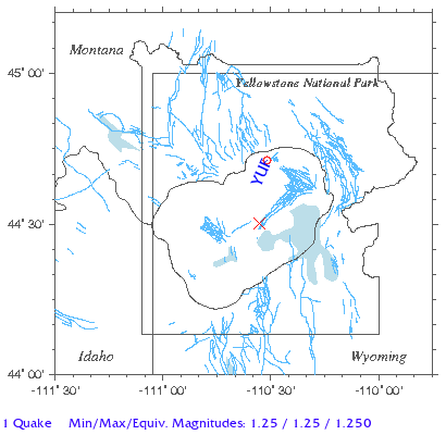 Yellowstone Quake Map