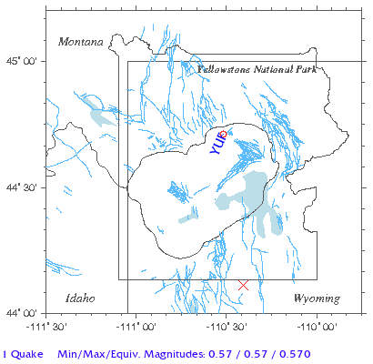 Yellowstone Quake Map