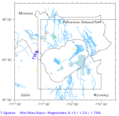 Yellowstone Quake Map