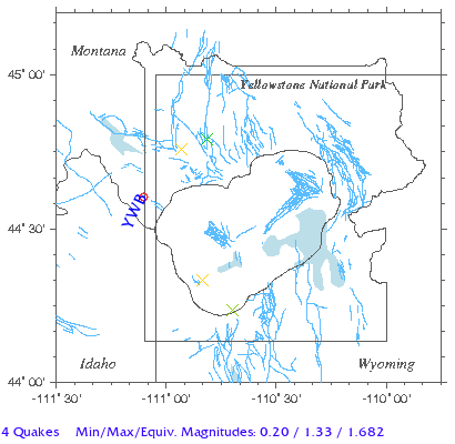 Yellowstone Quake Map