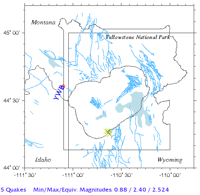 Yellowstone Quake Map