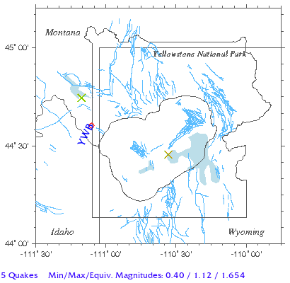 Yellowstone Quake Map