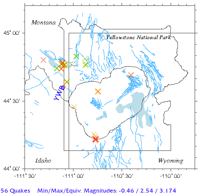 Yellowstone Quake Map