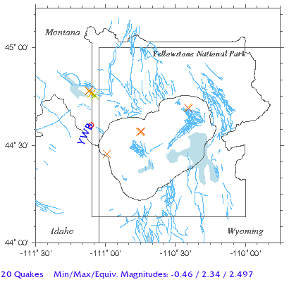 Yellowstone Quake Map