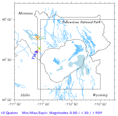 Yellowstone Quake Map