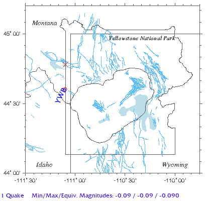 Yellowstone Quake Map