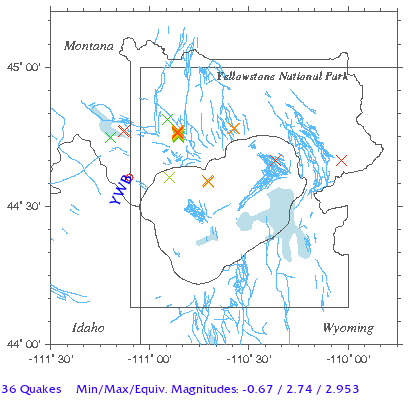 Yellowstone Quake Map