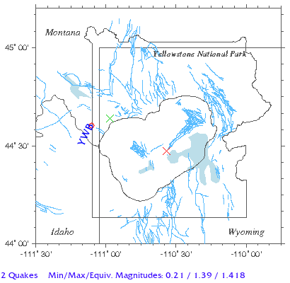 Yellowstone Quake Map