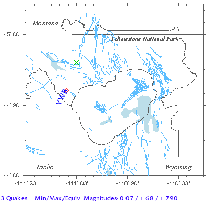 Yellowstone Quake Map