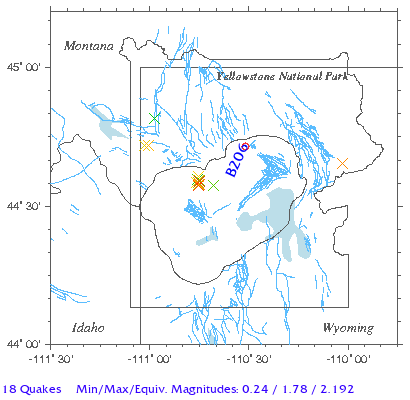 Yellowstone Quake Map