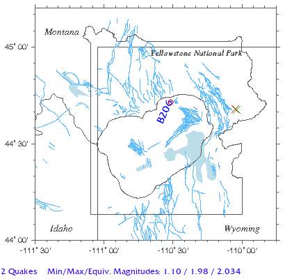 Yellowstone Quake Map