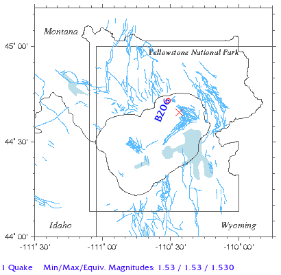 Yellowstone Quake Map