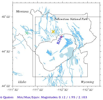 Yellowstone Quake Map