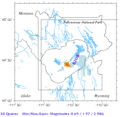 Yellowstone Quake Map