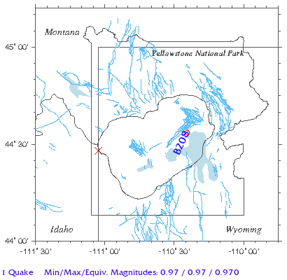 Yellowstone Quake Map