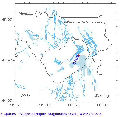 Yellowstone Quake Map