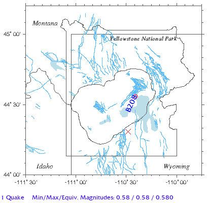 Yellowstone Quake Map