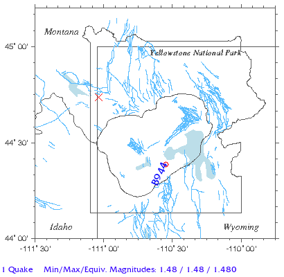 Yellowstone Quake Map