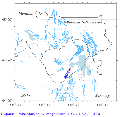 Yellowstone Quake Map