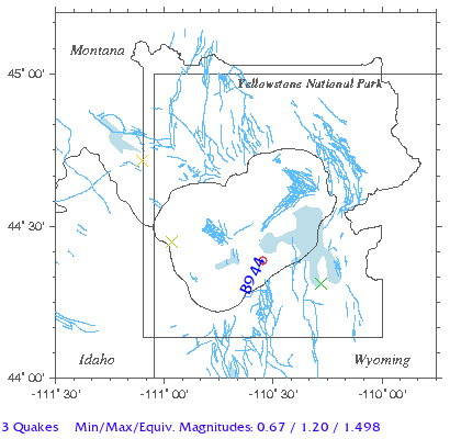 Yellowstone Quake Map