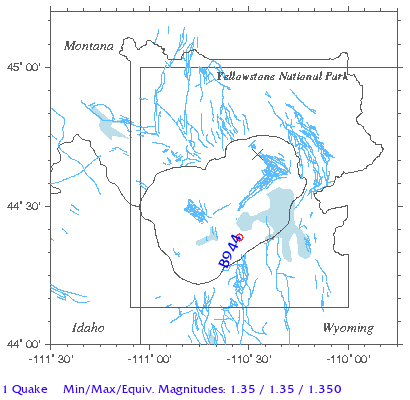 Yellowstone Quake Map