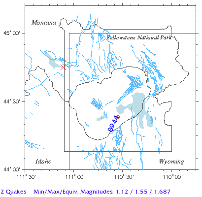 Yellowstone Quake Map