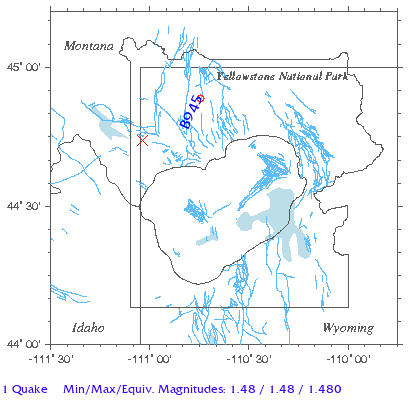 Yellowstone Quake Map