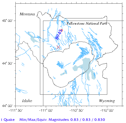 Yellowstone Quake Map